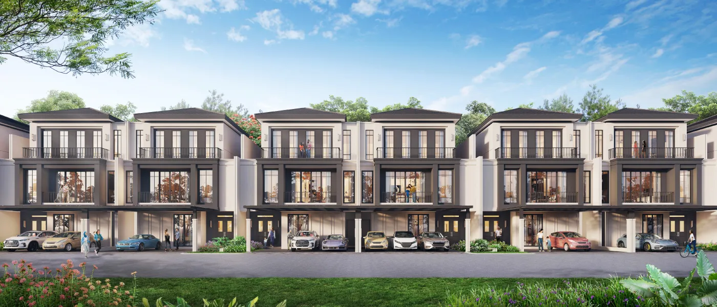 Rumah 2 lantai Dharmawangsa Home - Naraya Bintaro Jaya tipe 8 x 17 & 10 x 17 — Sektor 7 & 9